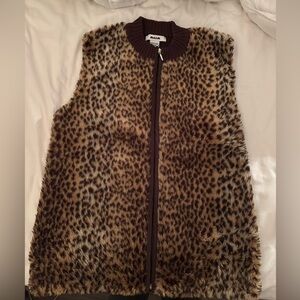Cheetah print vest